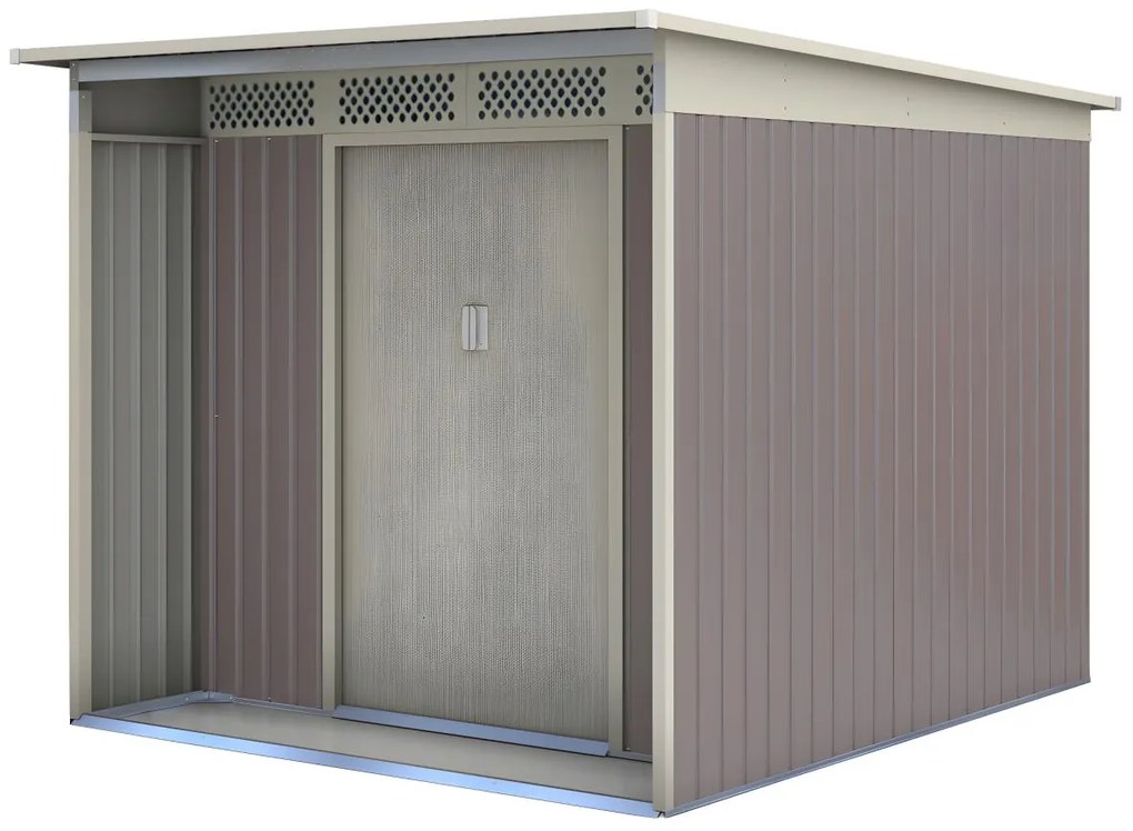 SALDI - Casetta da giardino in acciaio galvanizzato grigio COLMAR - 5,5 m²