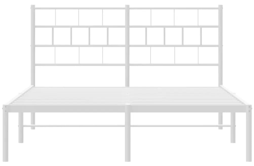 Giroletto con Testiera Metallo Bianco 160x200 cm