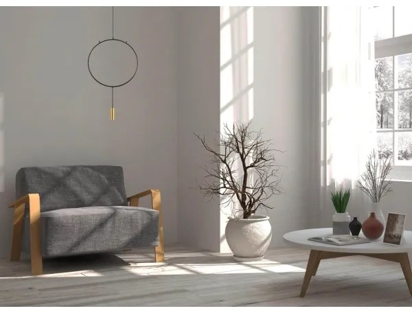 Klausen 111039 - Lampadario a sospensione con filo ARCADE 1xGU10/5W/230V nero/oro