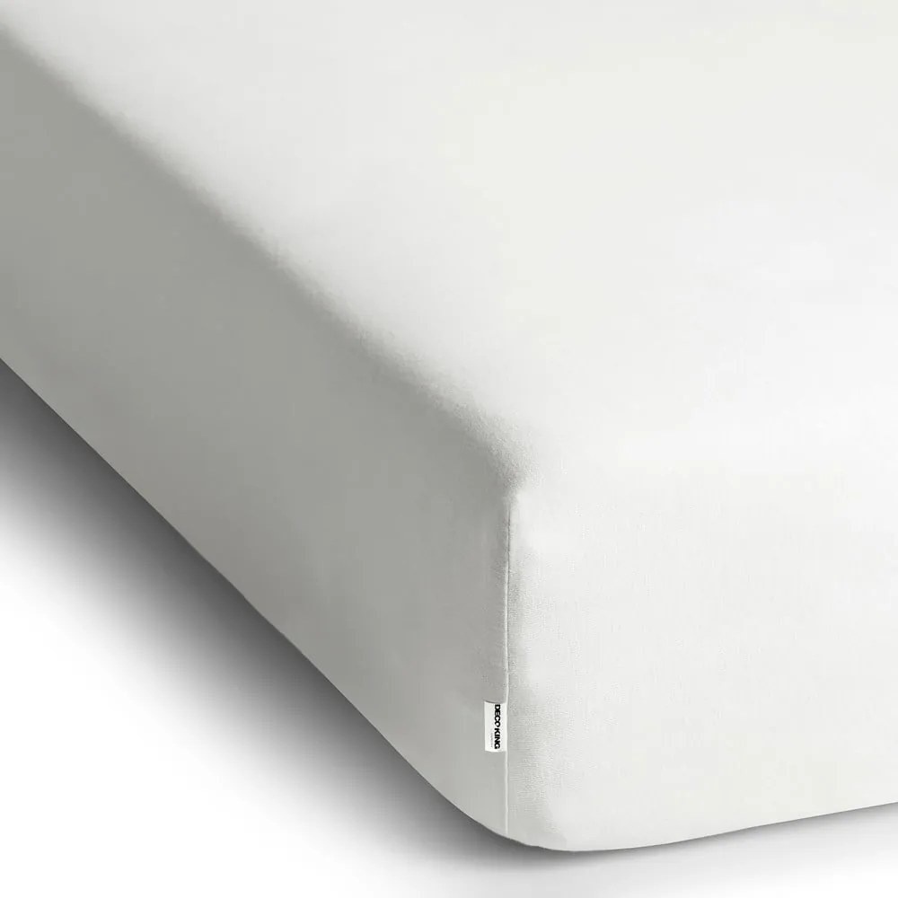 Lenzuolo con angoli bianco in jersey 160x200 cm Amber – Restilo
