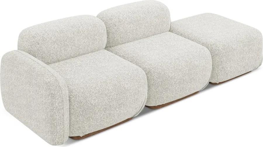 Chaise lounge componibile color crema (con penisola a sinistra) Ailani – Makamii