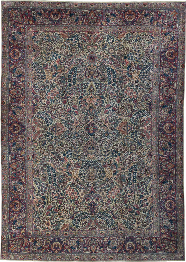 Kerman Tappeto persiano 420x300 Beige (Iran) Annodato A Mano