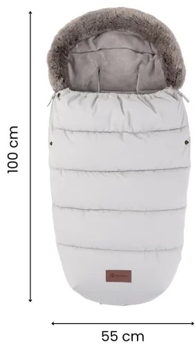 PETITE&MARS - SET Sacco per passeggino 4 in 1 COMFY + muffole per passeggino FURRY Mocha