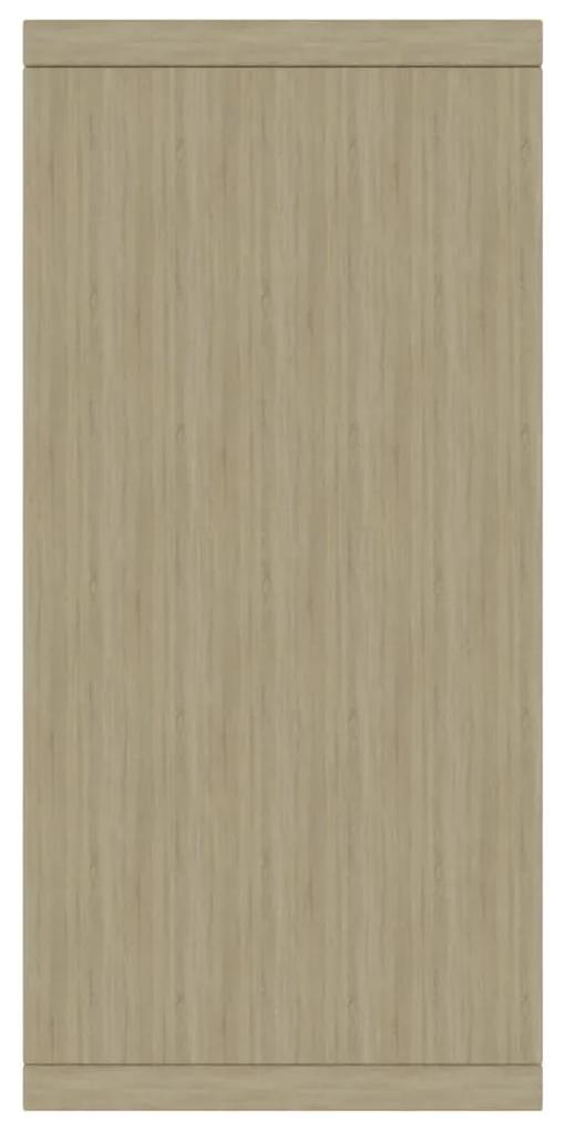 Credenza bianca e rovere sonoma 88x30x65cm in legno multistrato