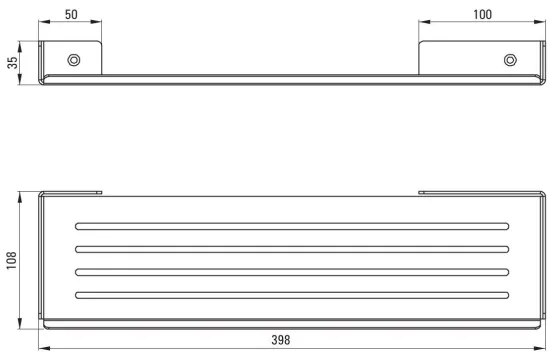 Deante ADM_A511 - Mensola da parete per bagno MOKKO bianca