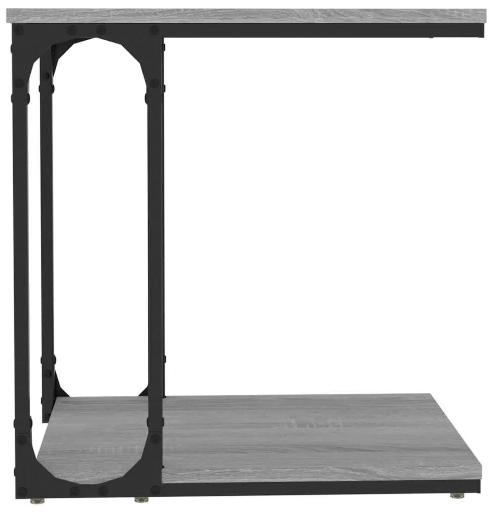 Tavolino grigio sonoma 50x35x52 cm in legno multistrato