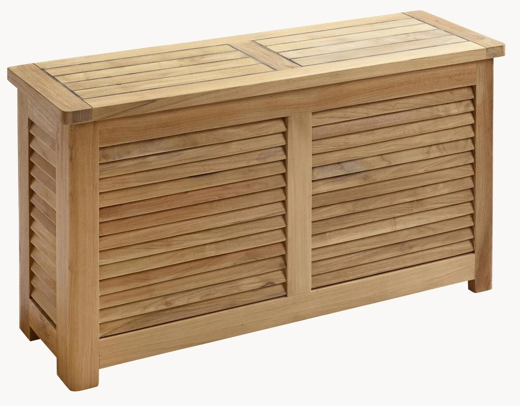 Cassapanca stretta in legno di teak fatta a mano Storage