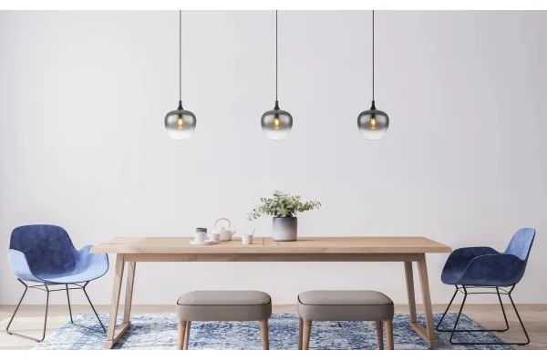 Globo 15548H - Lampadario a sospensione con filo MAXY 1xE27/40W/230V diametro 24 cm nero