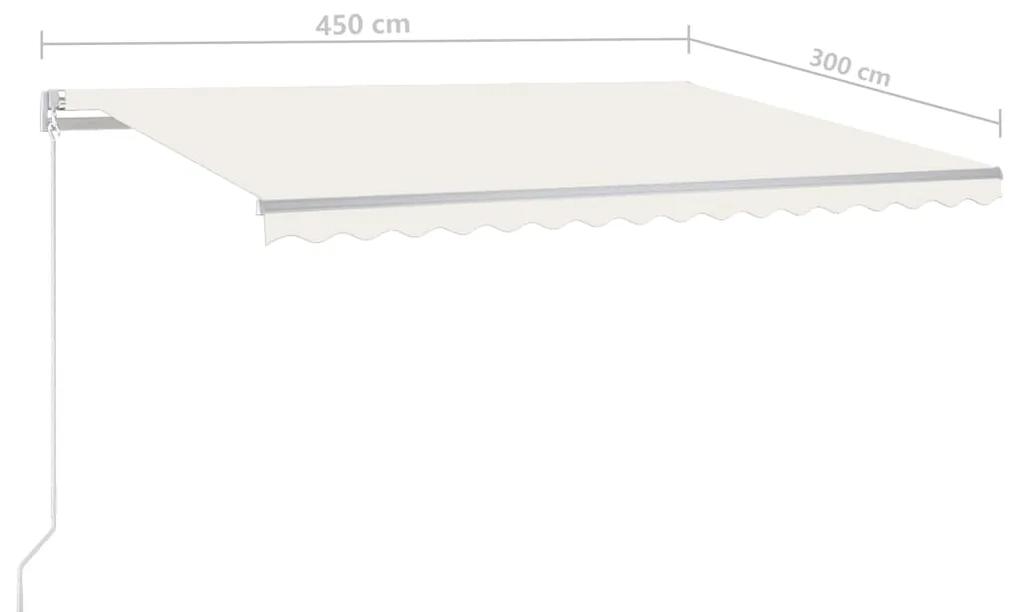 Tenda da Sole Retrattile Automatica 450x300 cm Crema