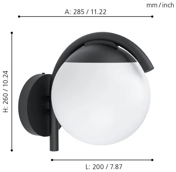 Eglo 98731 - Applique da esterno VECCHIA 1xE27/28W/230V IP44