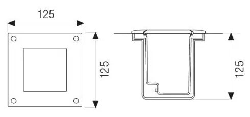 Apparecchio da incasso a parete e a terra per interni ed esterni led 4w 3000K