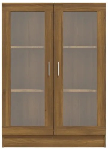 Mobile Vetrina Rovere Marrone 82,5x30,5x115cm Legno Multistrato