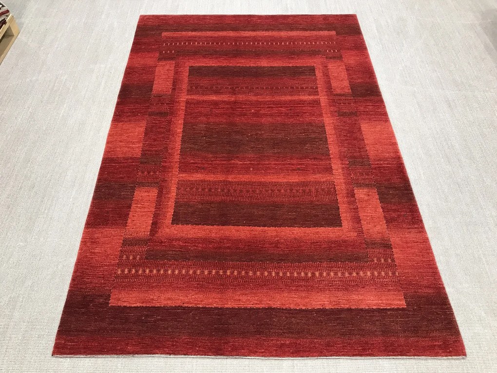 Loribaft Tappeto 290 x 200 Rosso (Iran) Annodato A Mano