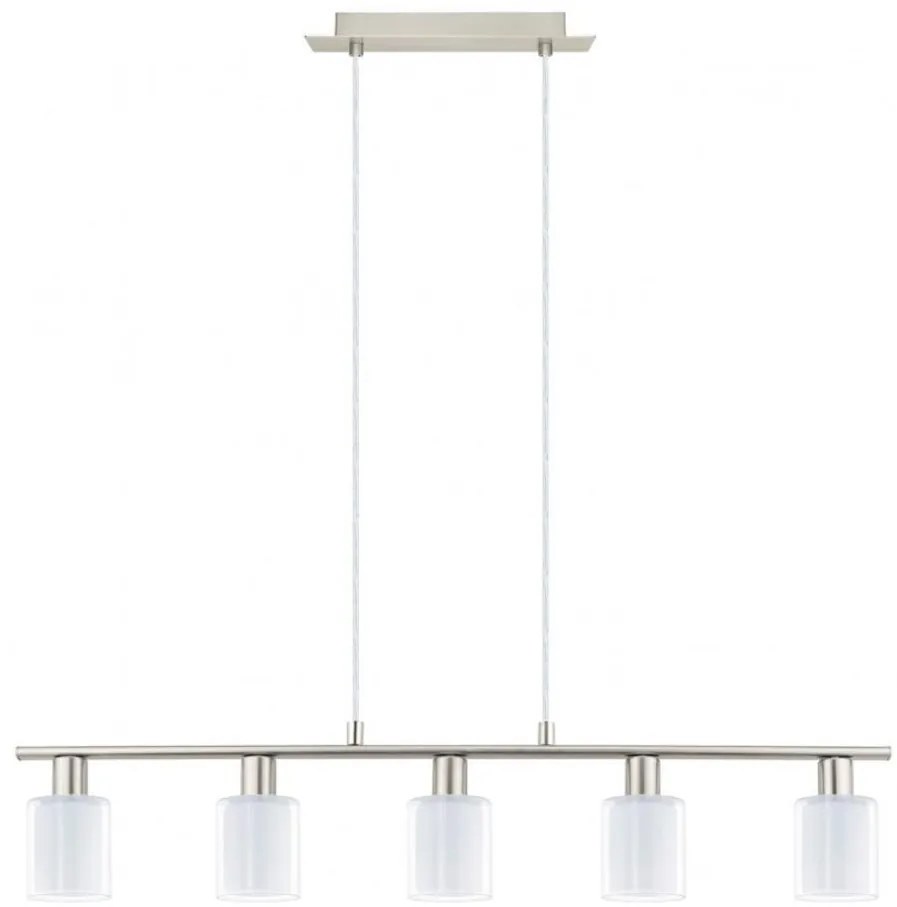 Eglo - Lampadario LED a sospensione con filo MY CHOICE 5xE14/4W/230V cromo/bianco