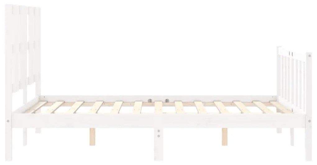 Giroletto con Testiera Bianco Small Double Legno Massello