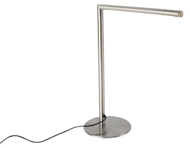 Lampada da tavolo moderna in acciaio con dimmer touch incl. LED - Douwe