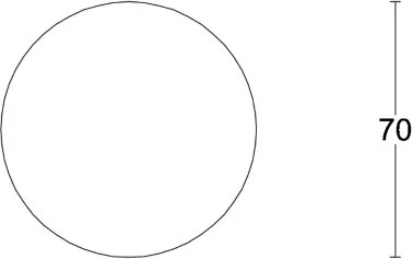 Specchio da bagno tondo Retroilluminato a Led 70x70 cm