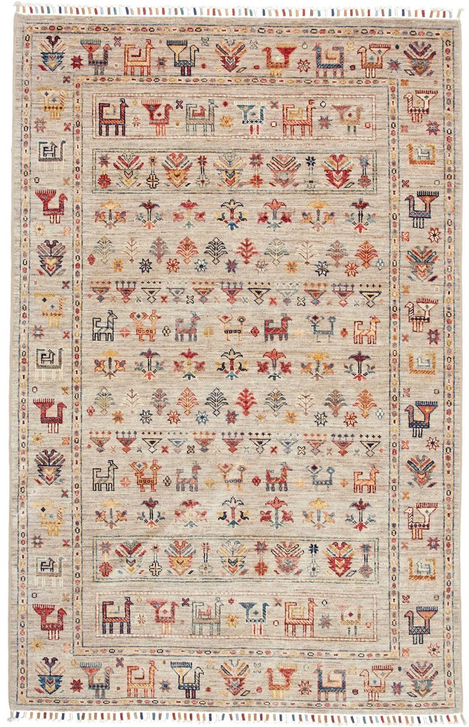 Samarkand Tappeto orientale 190x120 Marrone (Pakistan) Annodato A Mano