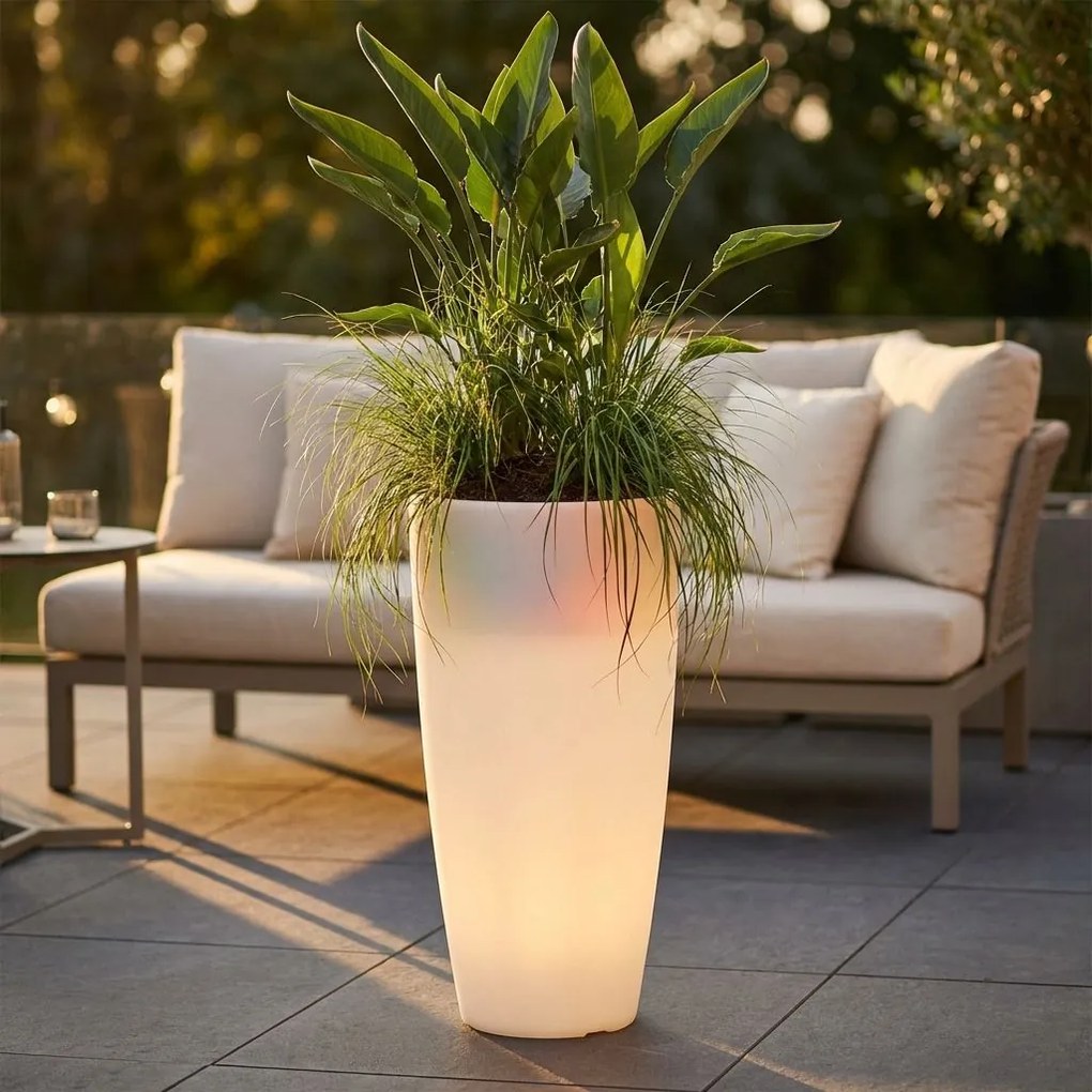 SHIELD - vaso luminoso rgb con pannello solare