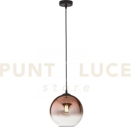 Lampadario a sospensione marte rame 1 luce attacco e27 25x25x148,9c...