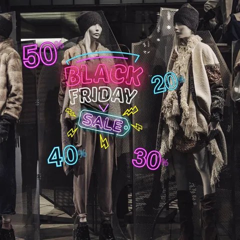 Black friday neon | Vetrofania