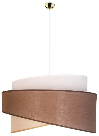 Duolla - Lampadario a sospensione con filo BROOKLYN 1xE27/40W/230V diametro 50 cm marrone/beige/bianco