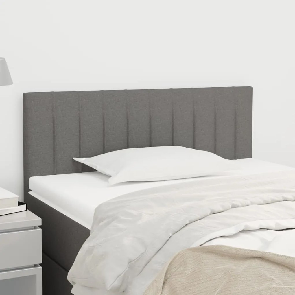Testiera Grigio Scuro 80x5x78/88 Cm İn Tessuto /