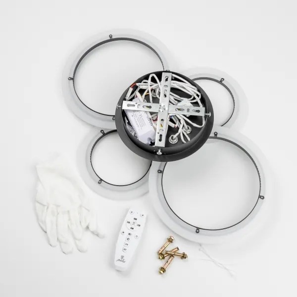 Brilagi - Lampadario a plafone LED dimmerabile ORBITS LED/50W/230V 3000-6500K antracite + +TC