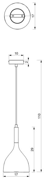 Lampadario a sospensione con filo NOAK 1xE27/15W/230V nero/cromo