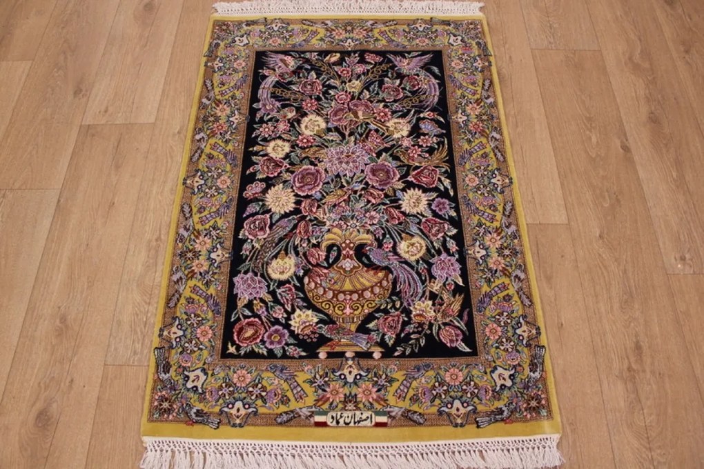 Isfahan Tappeto 120x80 (Iran) Annodato A Mano