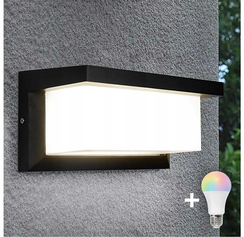 Lampada da parete per esterni LED RGBW dimmerabile NEELY 1xE27/9W/230V IP54 nera