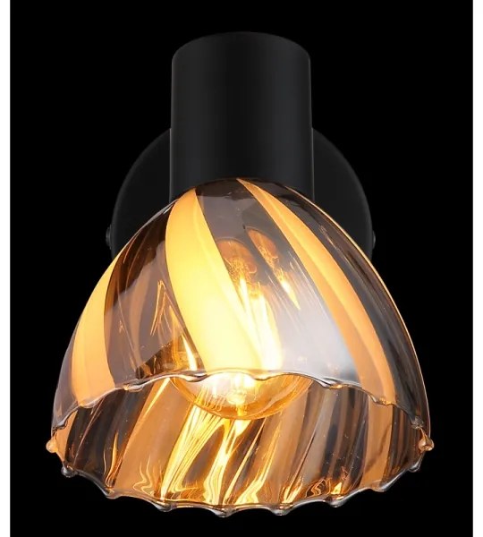 Globo 54315S-1 - Faretto da parete ZACHERY 1xE14/40W/230V nero