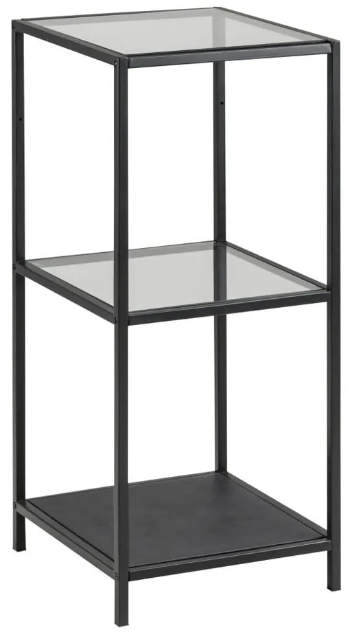 Scaffale nero in vetro 35x83 cm Seaford - Actona