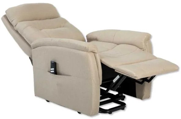 Poltrona Relax 2 Motori SOFT Sabbia con Funzione Reclinabile e Alzapersona