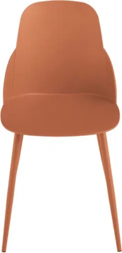 Sedia in polipropilene Ruggine con gambe in metallo - MILA 2 sedie