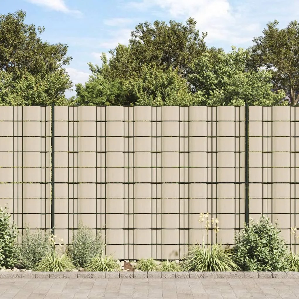 Recinzione Frangivento 4 Pz İn Pvc 35x0,19 M Crema /