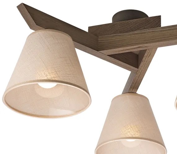 Brilagi - Plafoniera LED ANTHONY 3xE14/40W/230V rovere noce/beige