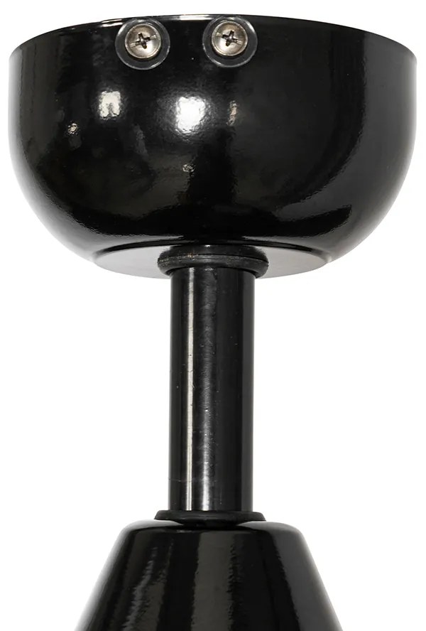 Ventilatore da soffitto per esterni nero 91,3 cm con LED dimmerabile e telecomando IP44 - Toledo