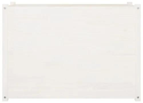 Fioriera da Giardino Bianca 100x50x70 cm Legno Massello di Pino