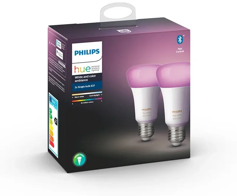 Philips Hue White/Color 9W Bluetooth E27 Lampadina 2 pcs. - Philips Hue