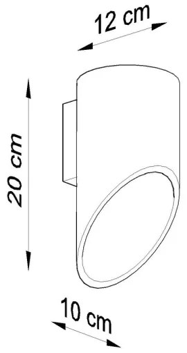 Applique PENNE 20 1xG9/40W/230V nero