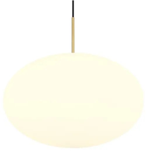 Lampadario in bianco-oro con paralume in vetro ø 40 cm Fomento - Trio