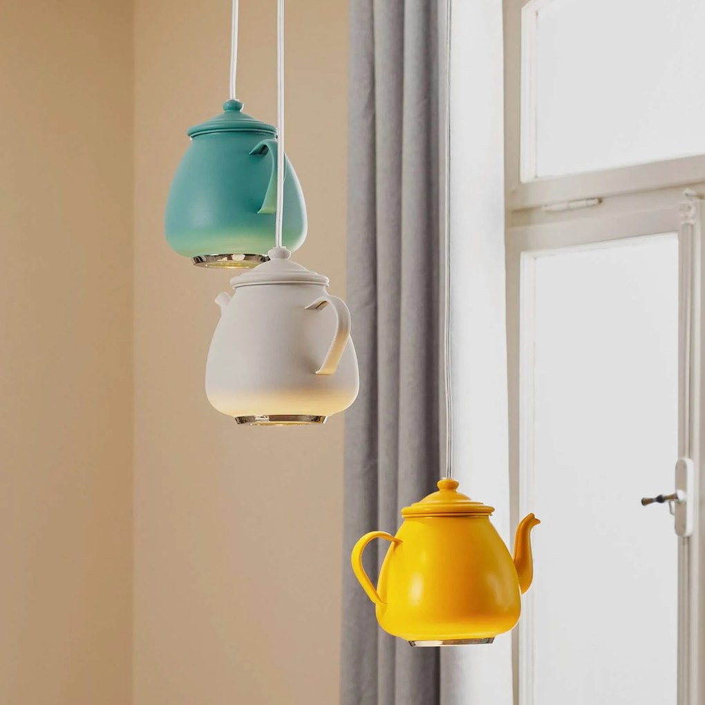 Argon Lampada a sospensione Jasse caffettiera a 3 luci multicolore