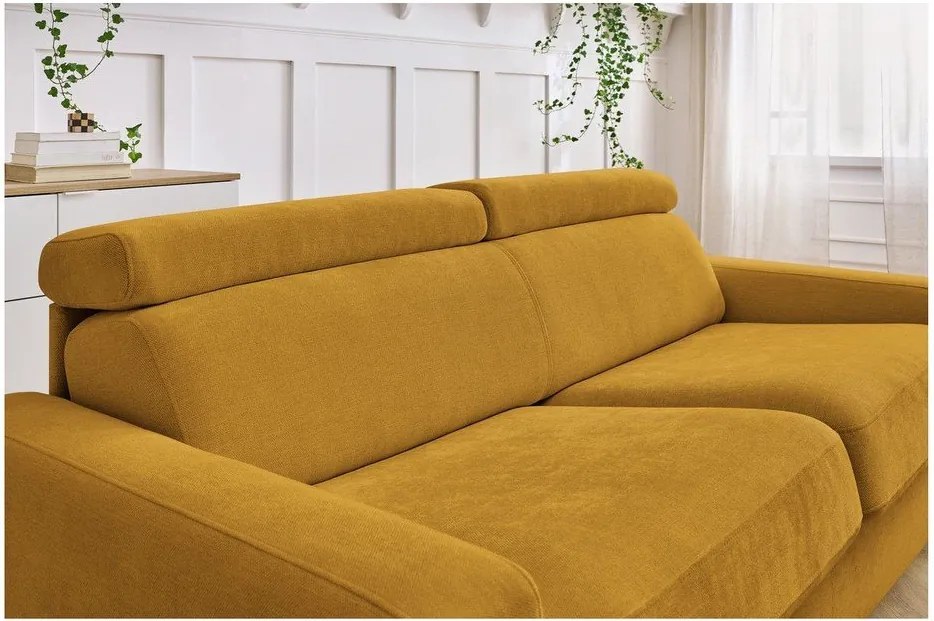 Divano color senape allungabile 195 cm Monaco – Bobochic Paris