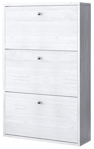 Scarpiera 3 ante L 73 x H 110 x P 15 cm 9 paia, grigio