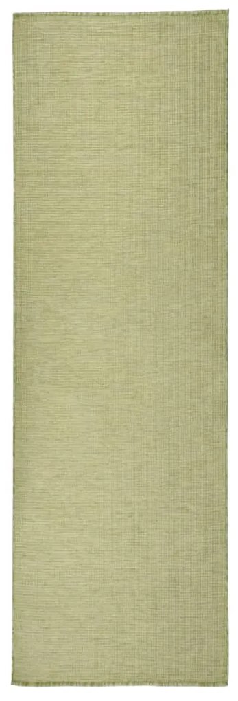 Tappeto Da Esterni A Tessitura Piatta 80x250 Cm Verde /