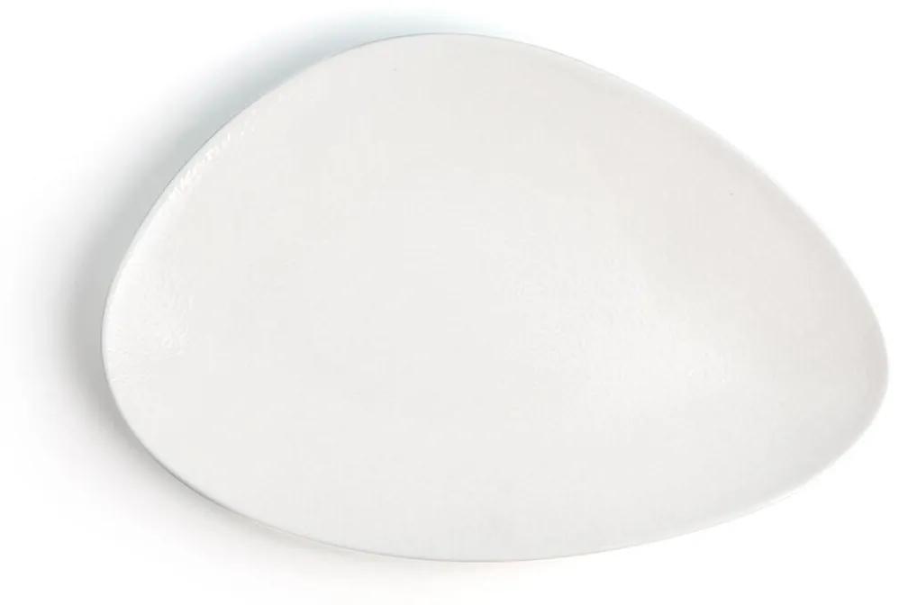 Piatto Piano Ariane Antracita Triangolare Ceramica Bianco (Ø 29 cm) (6 Unità)