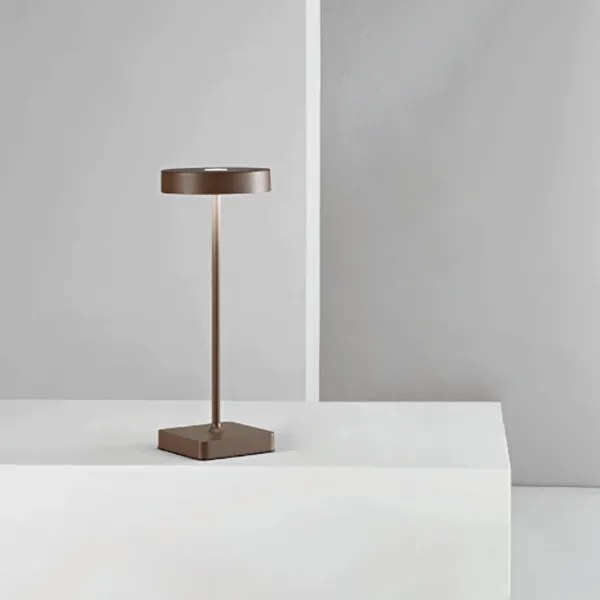 Lampada tavolo senza fili LED ricaricabile USB touch TAP Corten 12x32 cm