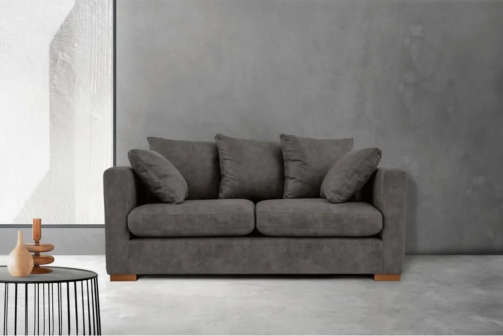 Divano in similpelle antracite 175 cm Hamburg - Scandic