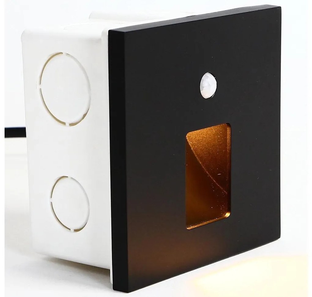 Emithor 70424 - Lampada LED per scale con sensore VIX LED/1W/230V 4000K nero